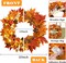 Fall Wreaths for Front Door, 20'' Autumn Fall Wreath with Lights and Welcome